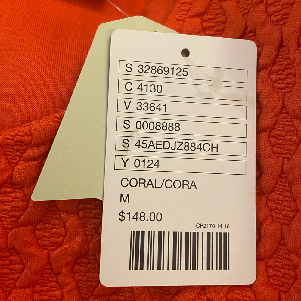 [[Anthropologie]] Maeve Coral Scalloped Dress, Size Medium - Picture 13 of 13